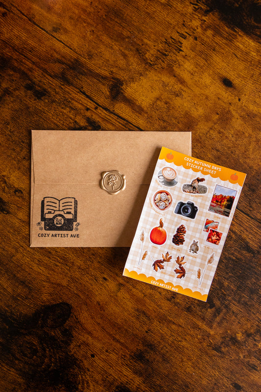 Cozy Autumn Days Sticker Sheet