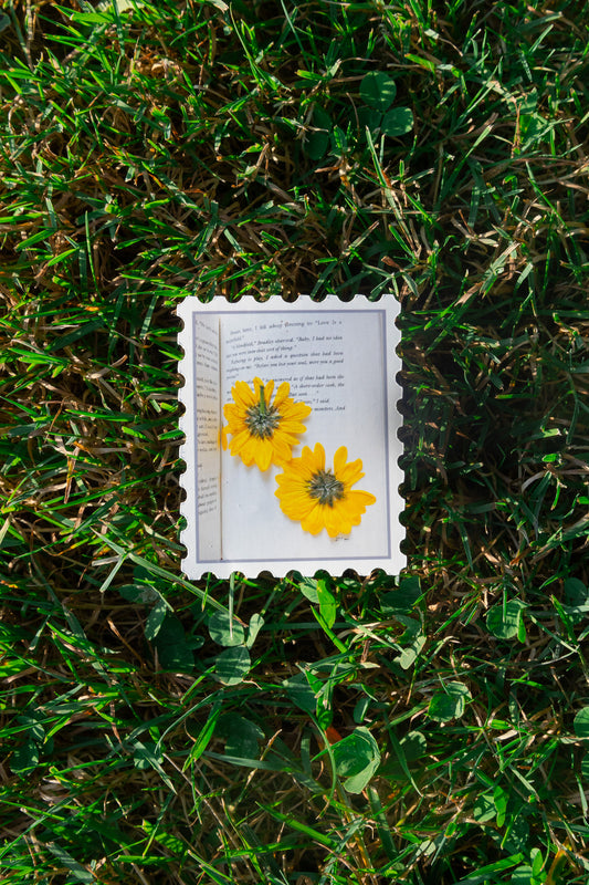 Pressed Flowers Stamp Sticker