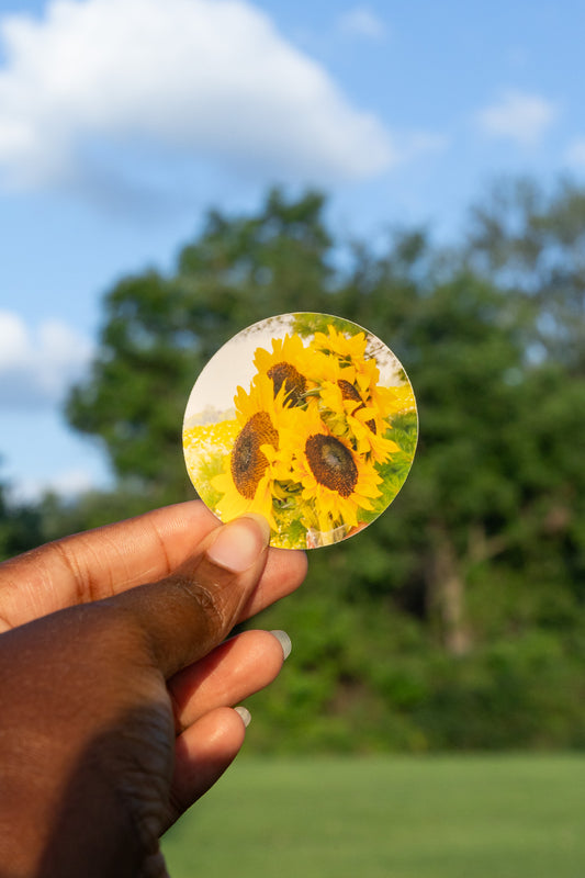 Picking Sunflowers Sticker