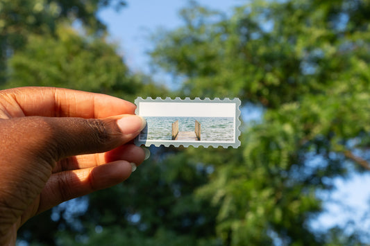 The Beach Stamp Sticker